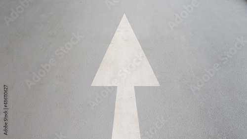 Forward signs on the road . Directional sign
