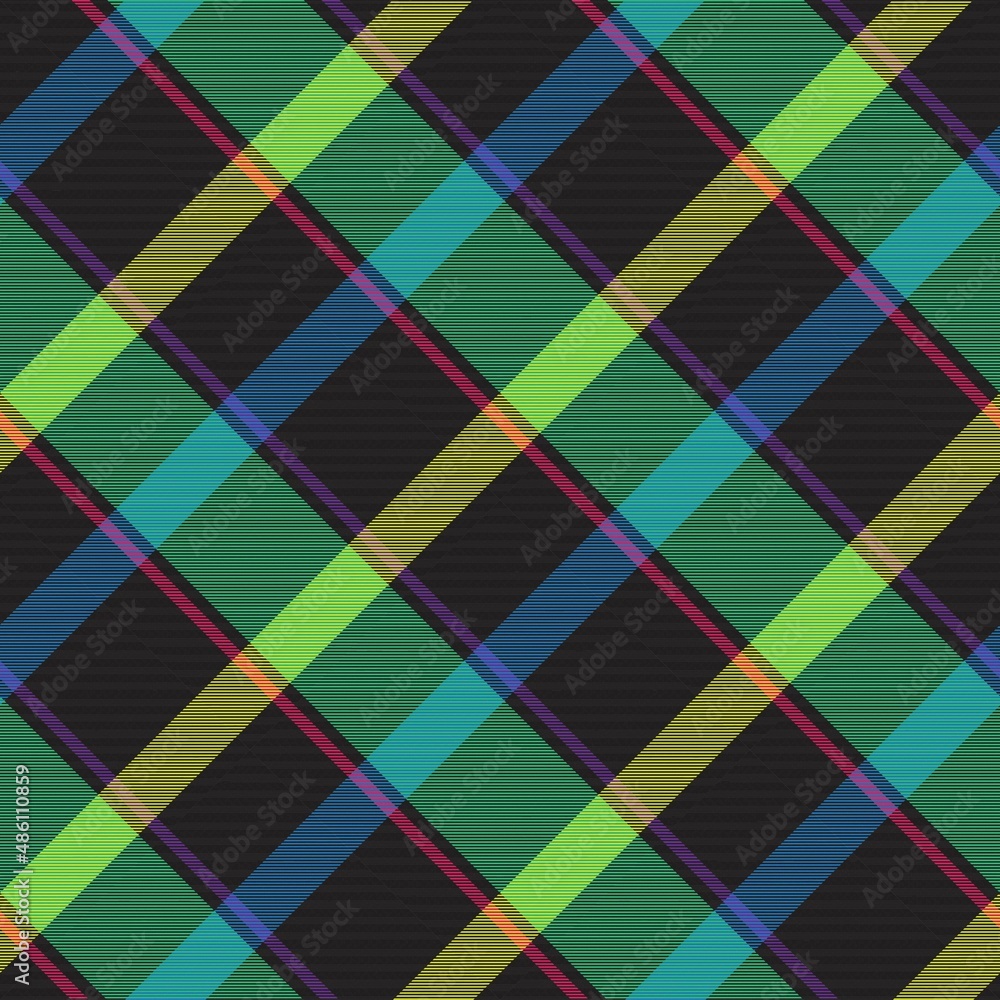 Rainbow Diagonal Plaid Tartan textured Seamless Pattern Design Rainbow Diagonal Plaid Tartan textured Seamless Pattern Design