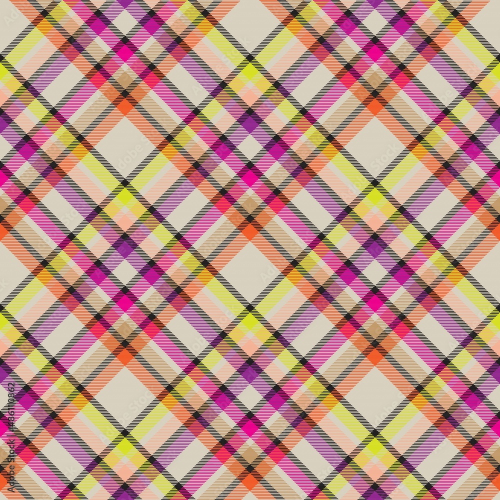 Rainbow Diagonal Plaid Tartan textured Seamless Pattern Design Rainbow Diagonal Plaid Tartan textured Seamless Pattern Design