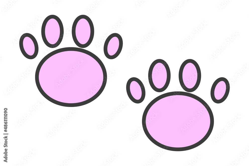Paw print icon. Footprint icon. Editable icons. Paw print icon. Footprint icon. Editable icons.