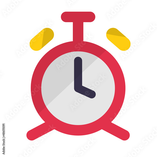 Alarm clock. Timer icon. Editable vectors.