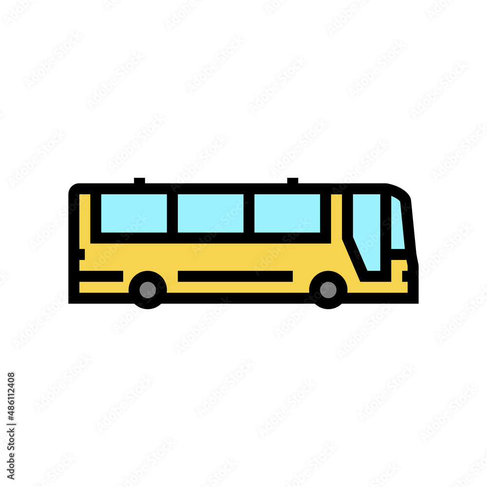 bus transport color icon vector. bus transport sign. isolated symbol illustration