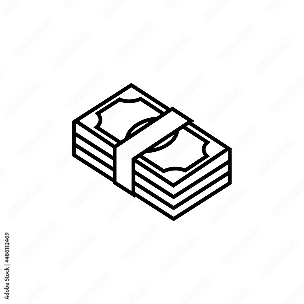 Cash line icon, vector outline logo isolated on white background Cash line icon, vector outline logo isolated on white background