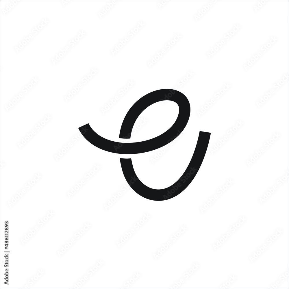 E logo on white background. E logo on white background.