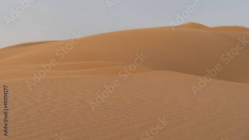 the landscape of the dukhan Sand dune in qatar.