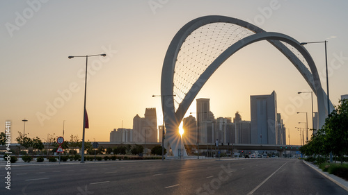 Beautiful Lusail city skyline during morning