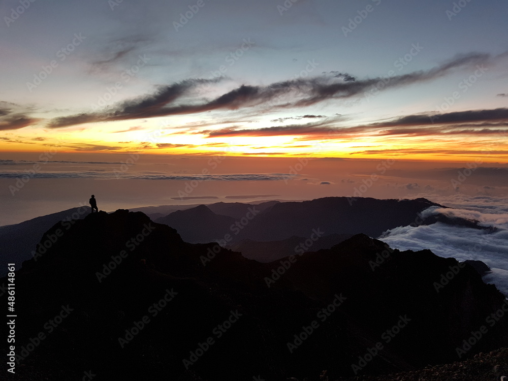 Mount Rinjani, Indonesien beim Sonnenaufgang