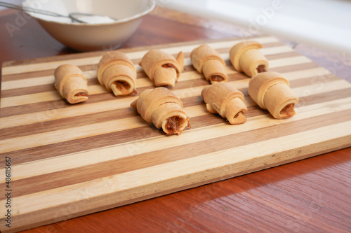 Croissants with apple jam.