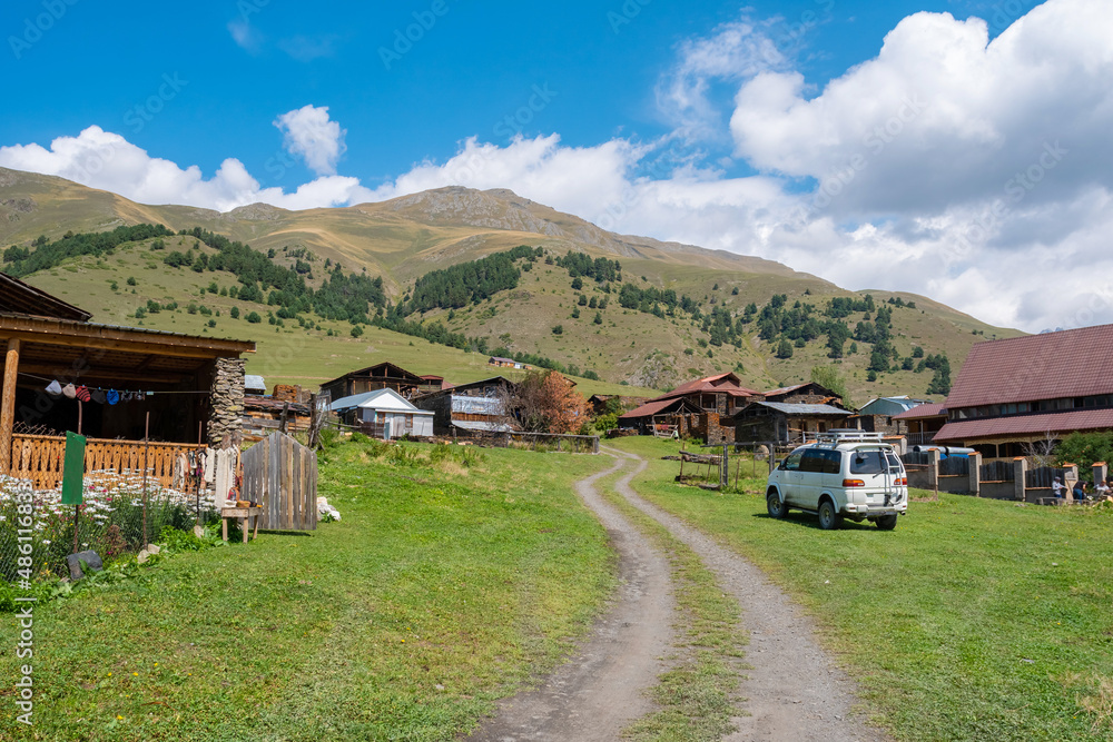 View of the remote Tusheti village of Diklo, Georgia View of the remote Tusheti village of Diklo, Georgia