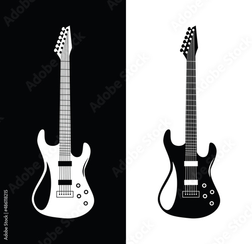 Guitar. Music pop rock jazz. Vector image.