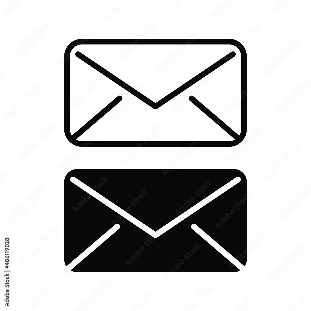 Mail icon, envelope icon, Message icon vector for web, computer and mobile app Mail icon, envelope icon, Message icon vector for web, computer and mobile app