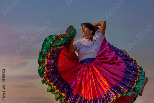 Female in Traditional dress from the Guanacaste Region of Costa Rica photo