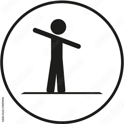 Parc Accrobranche Pictogramme Glyphe Icône Slackline
