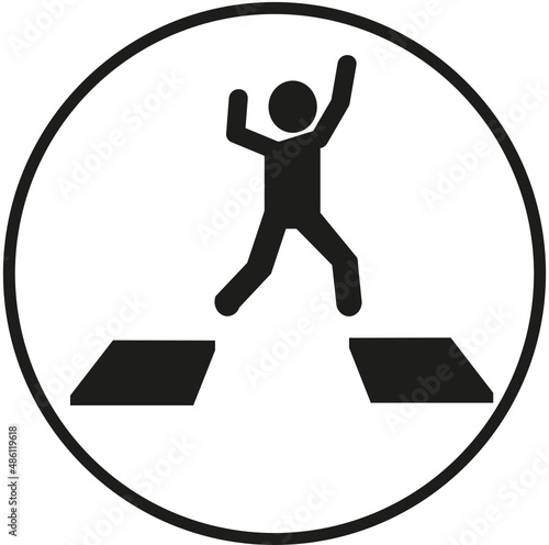 Parc Accrobranche Pictogramme Glyphe Jump

