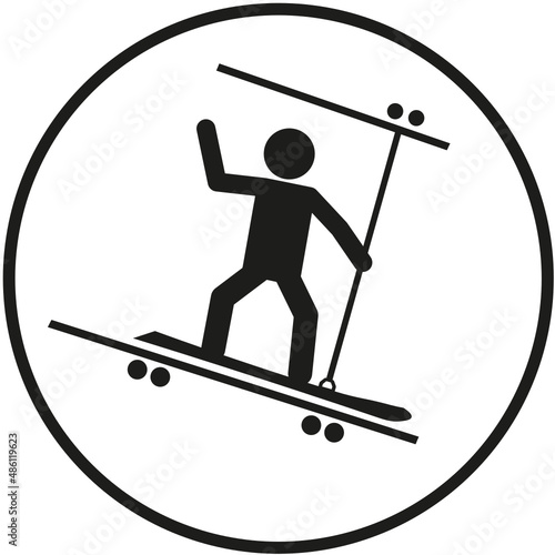 Parc Accrobranche Pictogramme Glyphe  Snowboard