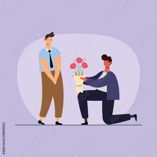 couple gay proposal lovers
