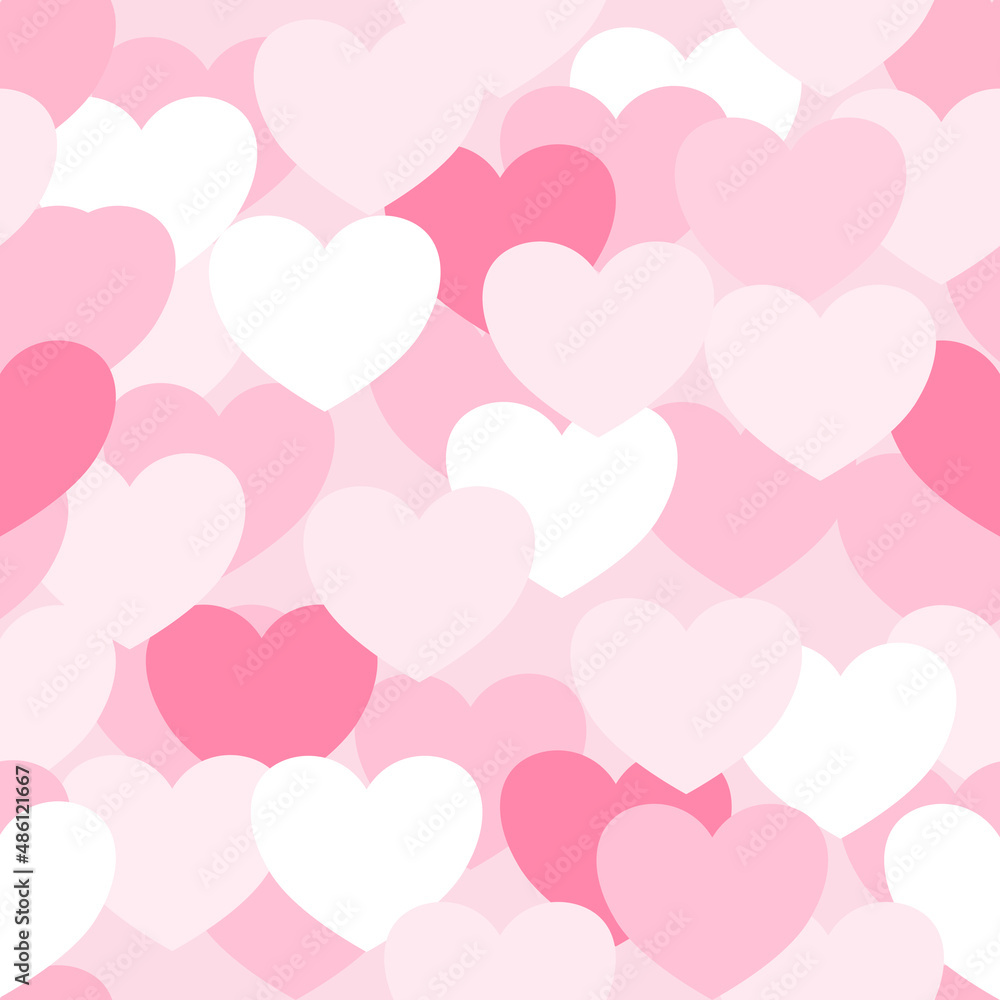 Pink hearts seamless pattern 4K