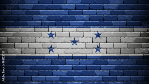 EPS10 Vector Patriotic background with Honduras flag colors.