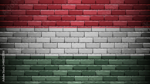 EPS10 Vector Patriotic background with Hungary flag colors.