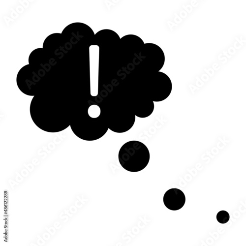 express displeasure in thought cloud in black and white