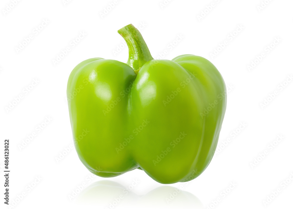 green sweet peppers isolated on white background green sweet peppers isolated on white background