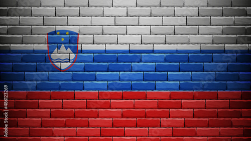 EPS10 Vector Patriotic background with Slovenia flag colors.