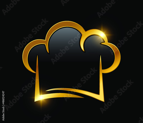 Golden Chef Hat Vector Illustration 
