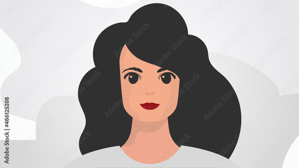 Poster with a girl close-up. The concept of the movement for the empowerment of women. Vector illustration. Poster with a girl close-up. The concept of the movement for the empowerment of women. Vector illustration.