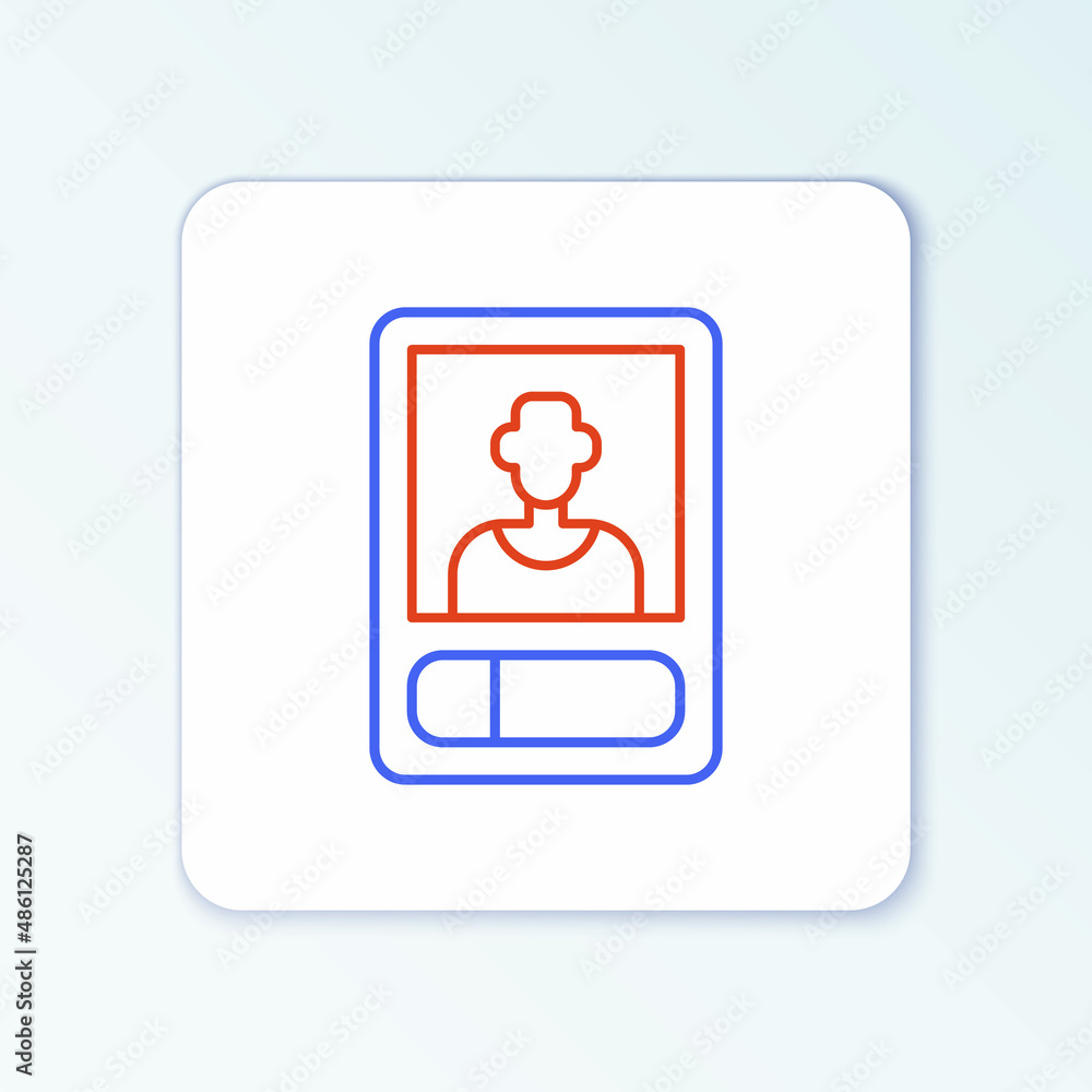 Line Football or soccer card icon isolated on white background. Collection of football trading cards. Colorful outline concept. Vector Line Football or soccer card icon isolated on white background. Collection of football trading cards. Colorful outline concept. Vector