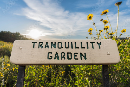 Tranquillity garden sign wi...
