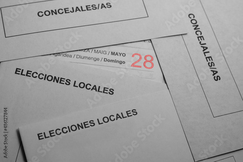 Electoral envelopes for municipal, local elections in Spain