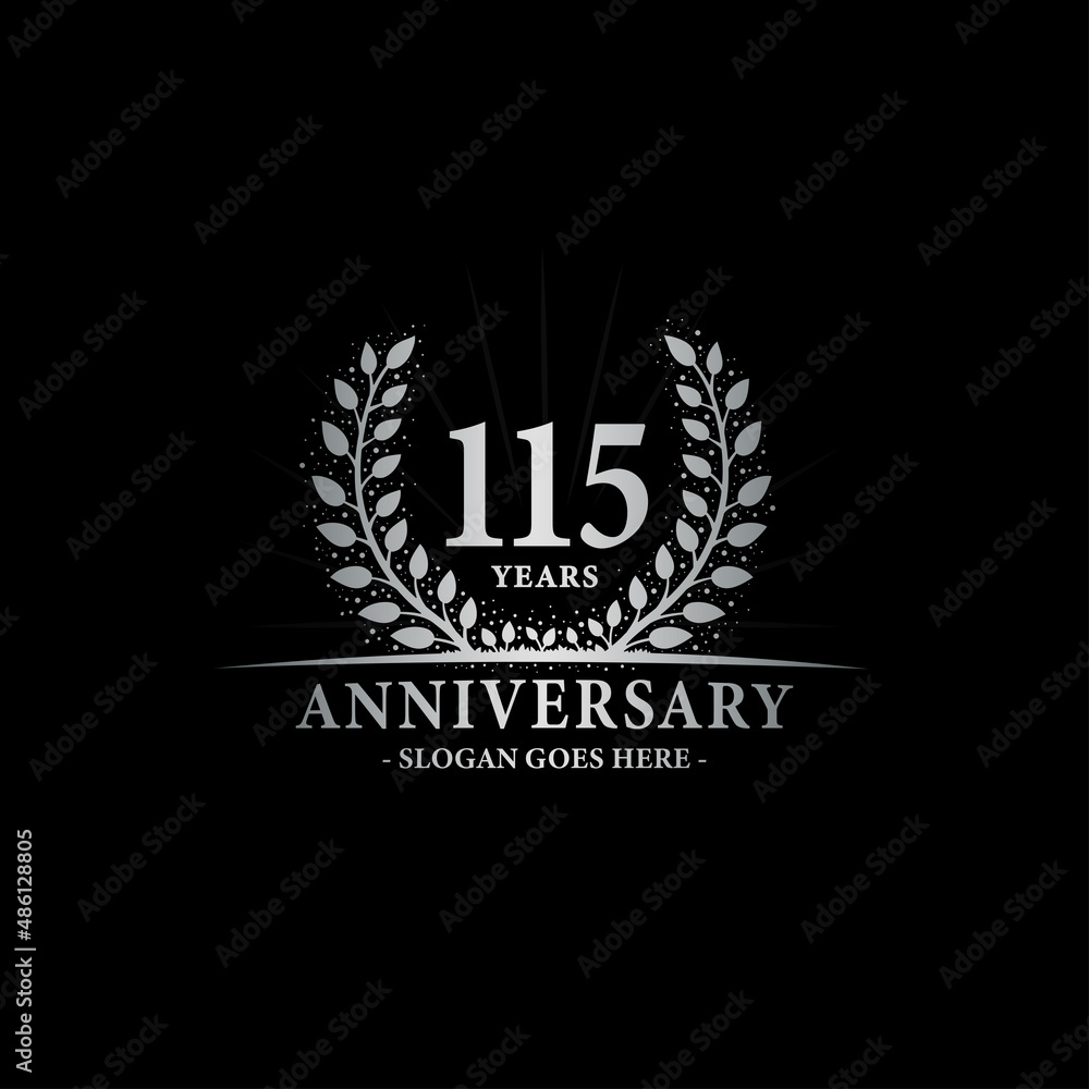 115 years anniversary logo. Vector and illustration. 115 years anniversary logo. Vector and illustration.