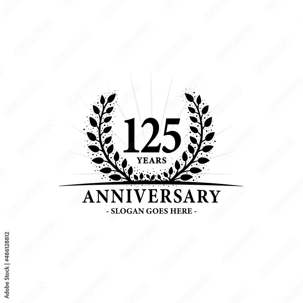 125 years anniversary logo. Vector and illustration. 125 years anniversary logo. Vector and illustration.