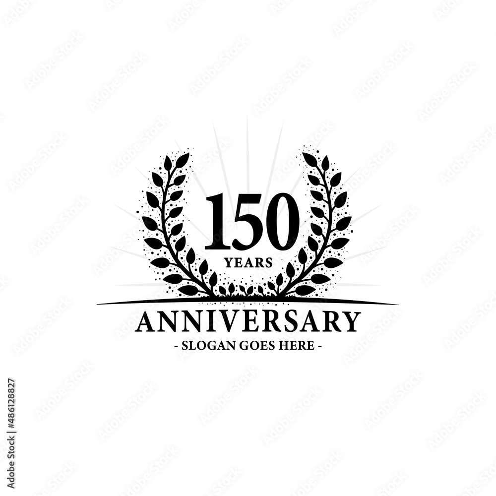 150 years anniversary logo. Vector and illustration.