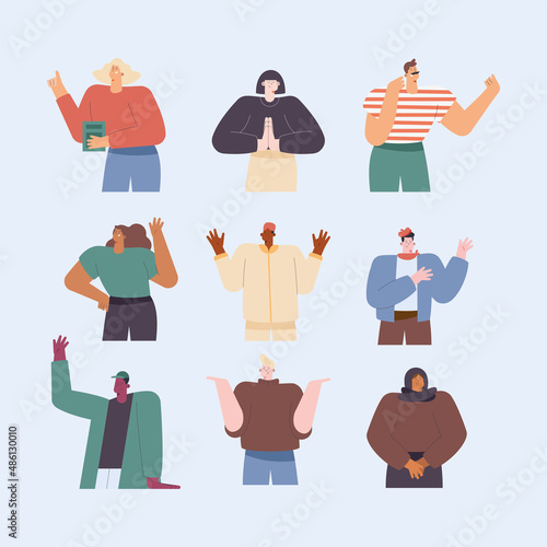 nine persons language learning