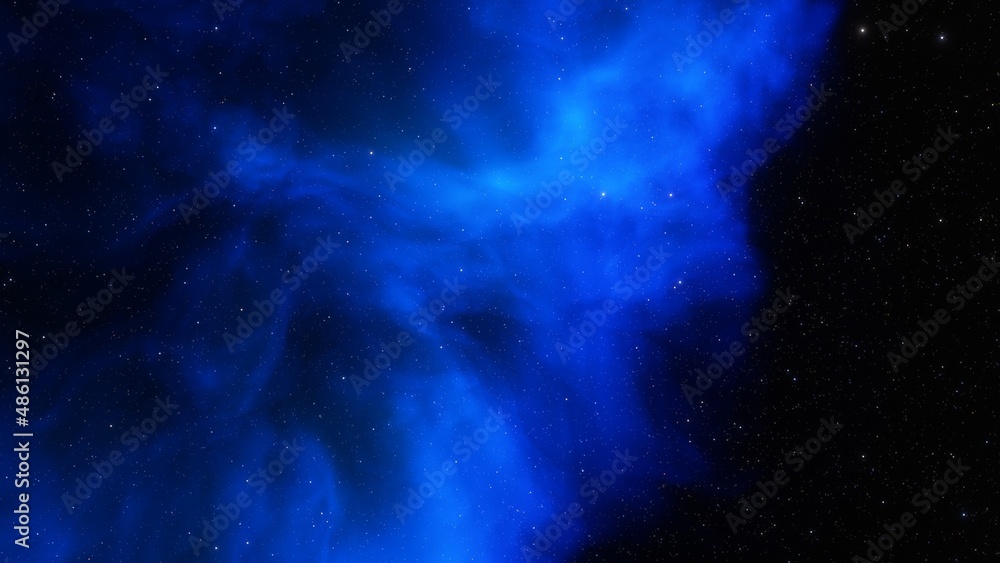 Beautiful nebula in cosmos far away 3d rendering	
