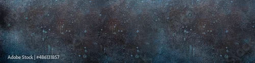 Panel kuchenny z motywem Blue and brown rusty drops and strays abstract rustic concrete blank background or backdrop with space for text, dark grunge stone texture template wall surface for design copy space 