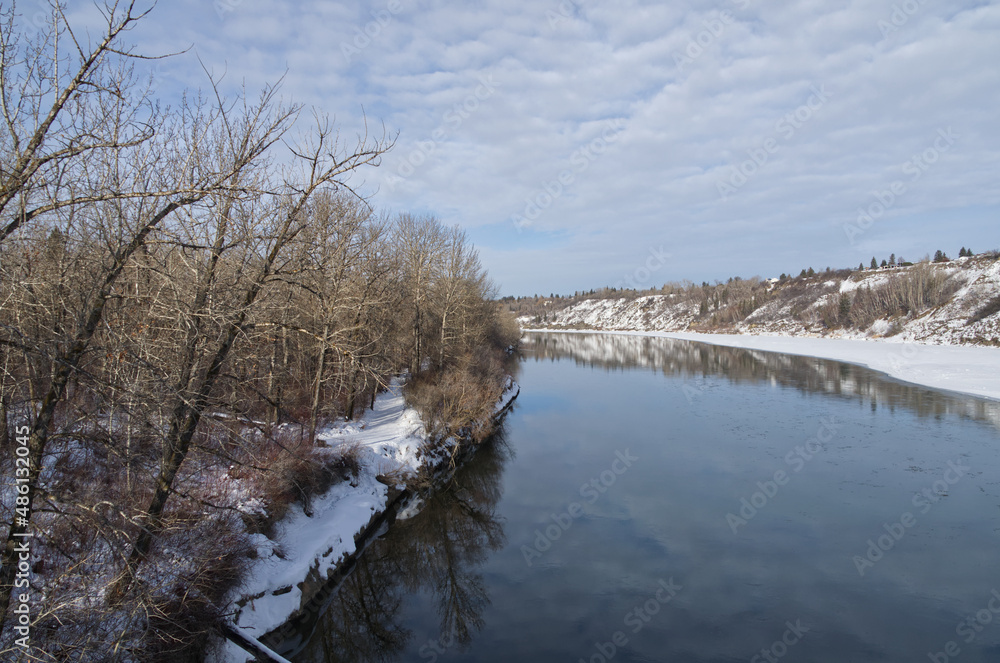 The North Saskatchewan River in Winter The North Saskatchewan River in Winter