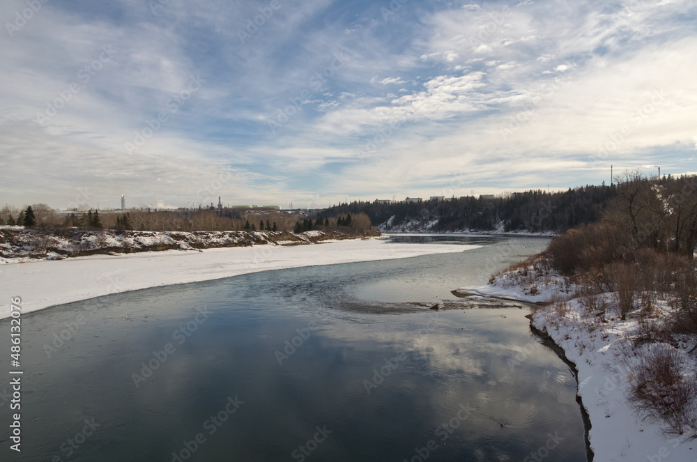 The North Saskatchewan River in Winter