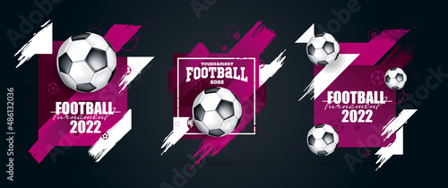 Qatar football 2022. ball graphic design vector illustration. Qatar stylish background gradient
