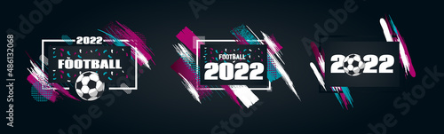 Qatar football 2022. ball graphic design vector illustration. Qatar stylish background gradient