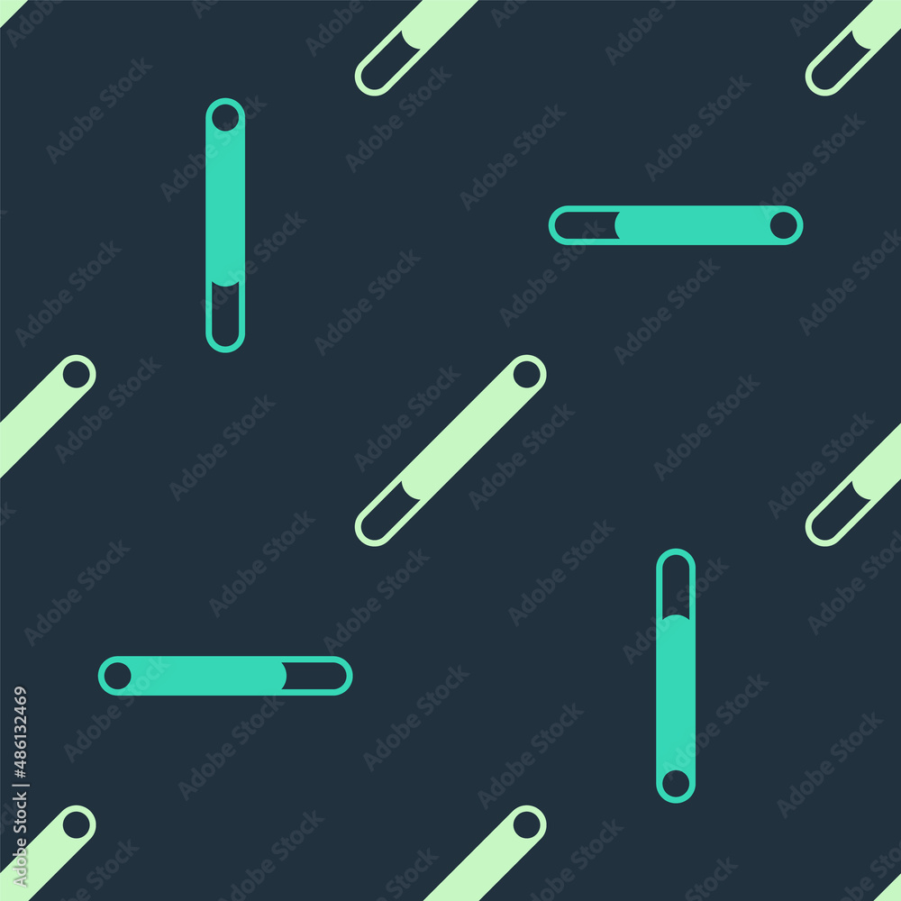 Green and beige Cigarette icon isolated seamless pattern on blue background. Tobacco sign. Smoking symbol. Vector Green and beige Cigarette icon isolated seamless pattern on blue background. Tobacco sign. Smoking symbol. Vector