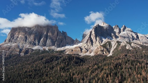 Amazing mountains of the Dolomites in the Italian Alps photo