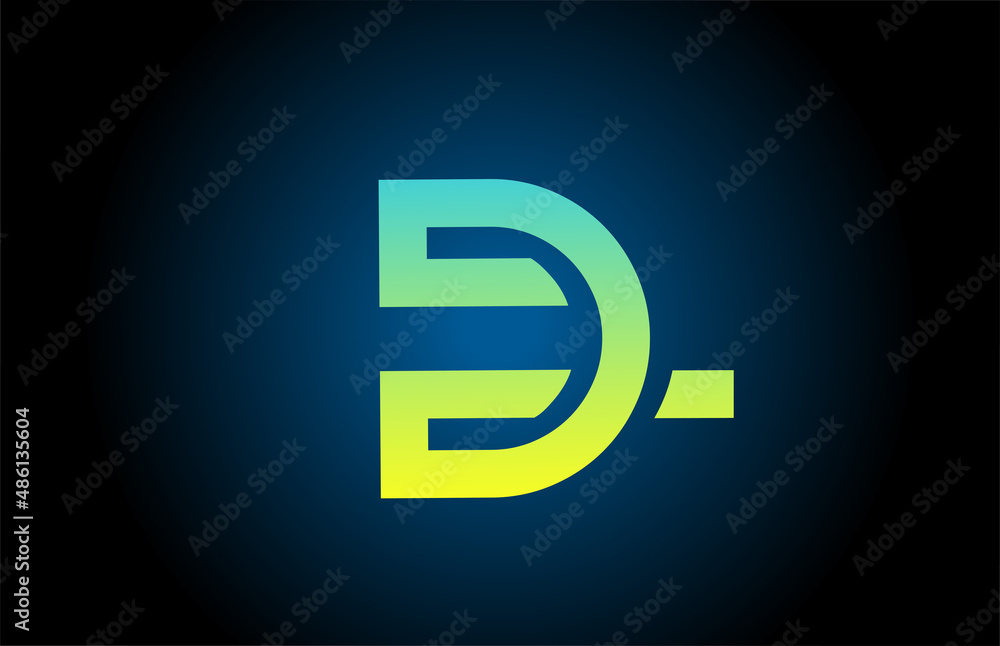 green line alphabet D letter logo icon design. Creative template for company and business green line alphabet D letter logo icon design. Creative template for company and business