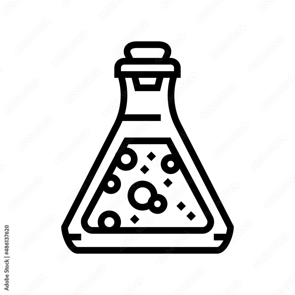 potion liquid line icon vector. potion liquid sign. isolated contour symbol black illustration potion liquid line icon vector. potion liquid sign. isolated contour symbol black illustration