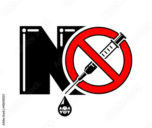 Anti-Vaccine Protest and Mandatory Immunization Refusal. Vector poster