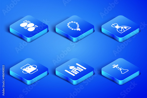 Set Hookah, Tandoori chicken, Taj Mahal, Cup of tea leaf, Rosary beads religion and Indian man plays flute icon. Vector