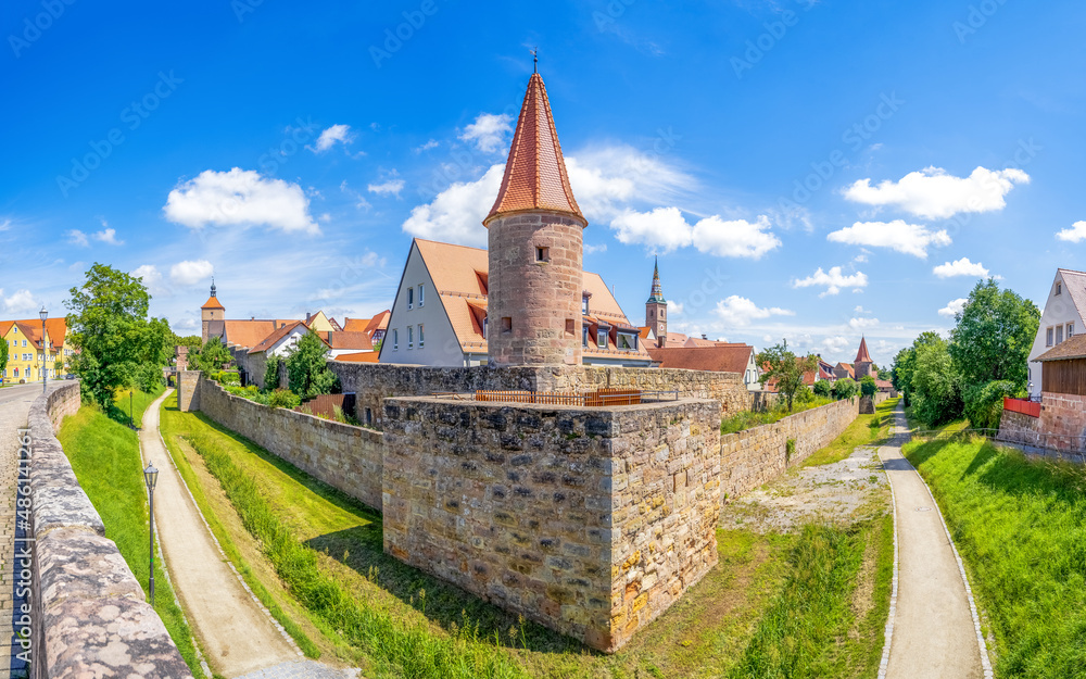 Fototapeta premium Bastion, Wolframs Eschenbach, Bayern, Deutschland 
