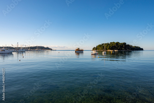 Anchored fishing boats in the port of Rovinj, Croatia, photographed in the morning © Miroslav Posavec
