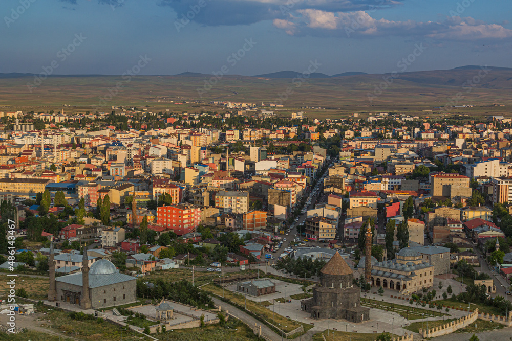 Obraz premium Aerial view of Kars, Turkey